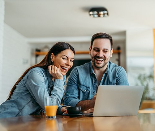 Couple On A Computer