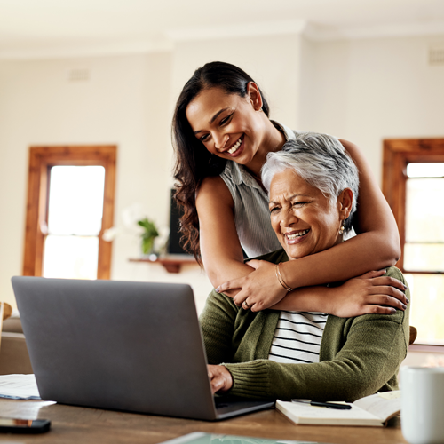 Family Looking at a Computer