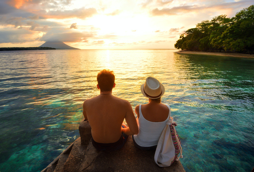 Couple on vacation.