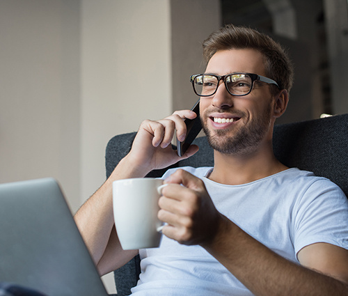 Man on Computer