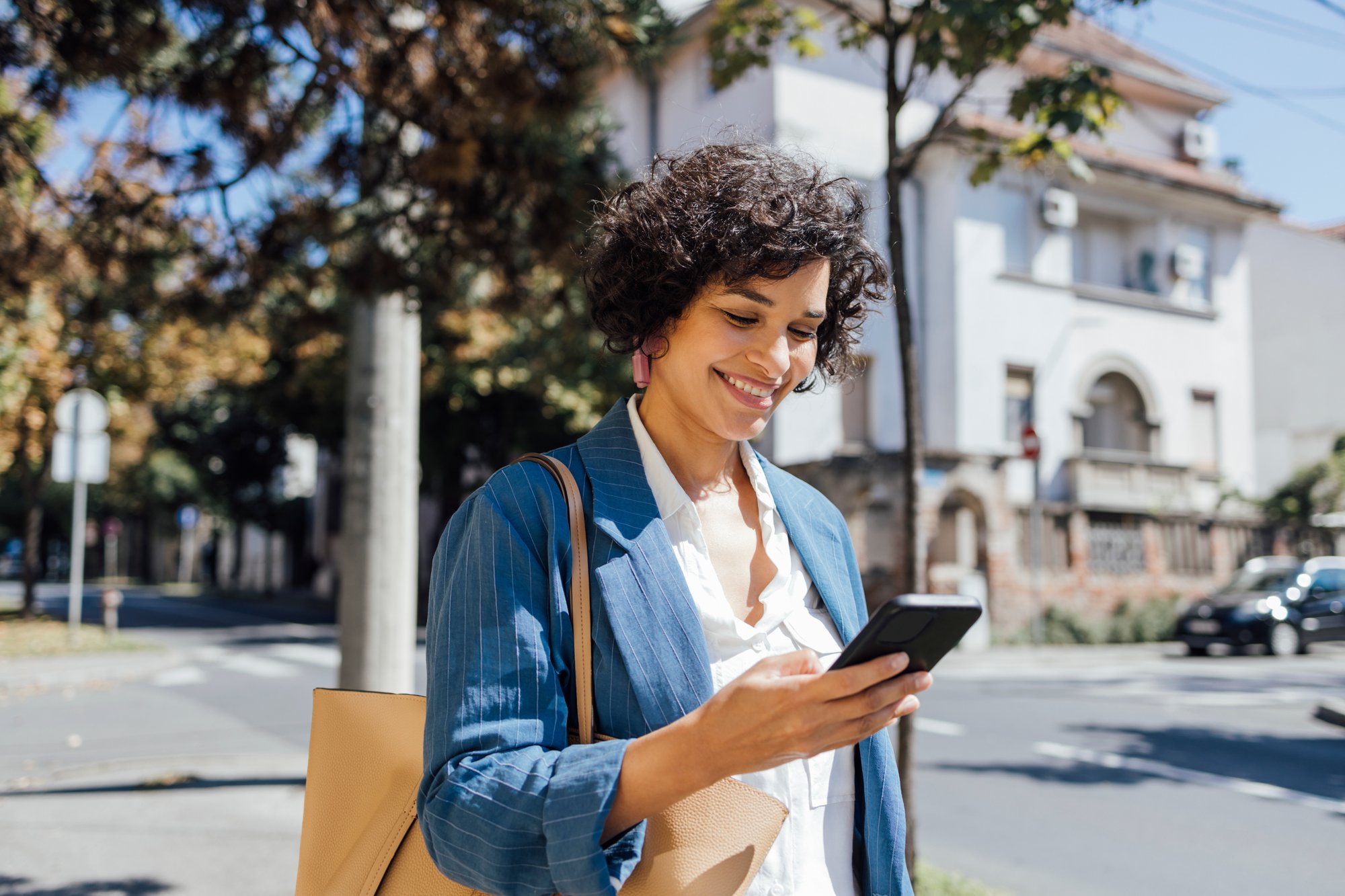 Woman using a cell phone