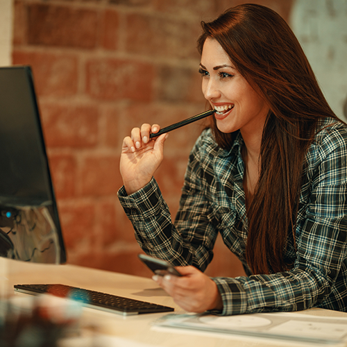 Woman-working-on-A-Computer